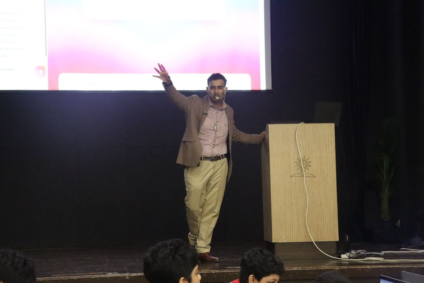 Ali presenting on the BIS stage