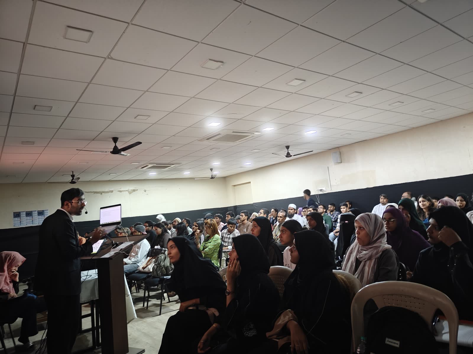 A packed Burhani College hall during the session