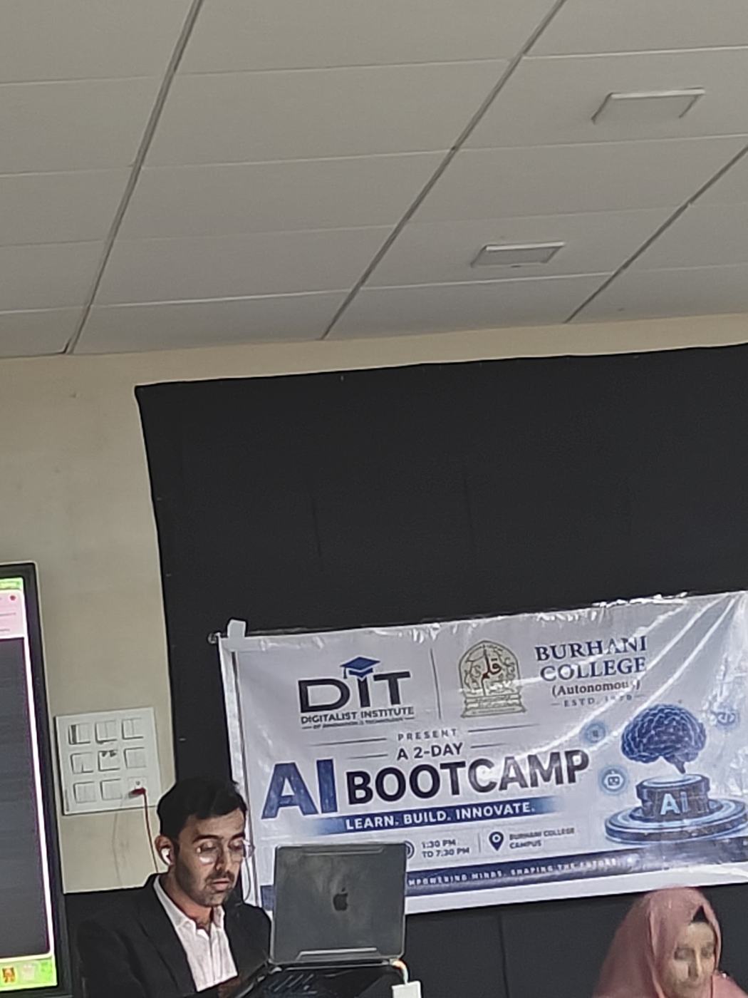 The DIT × Burhani College AI Bootcamp banner