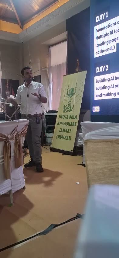 A participant speaking at the Dongri bootcamp