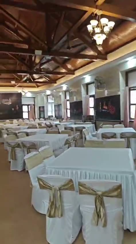 The banquet hall at the venue check the day before