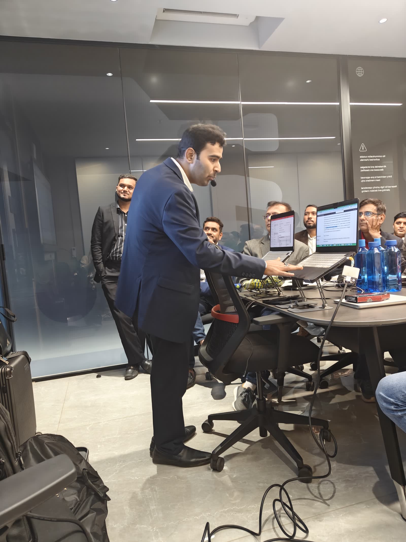Ali presenting to the Orient Technologies team