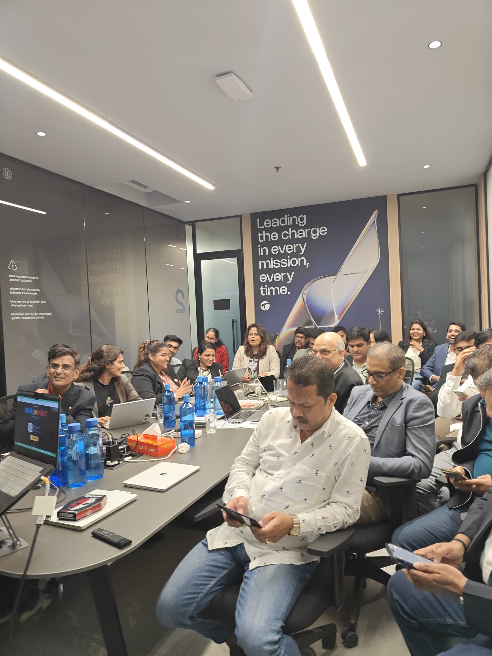 Orient Technologies employees working through an AI exercise