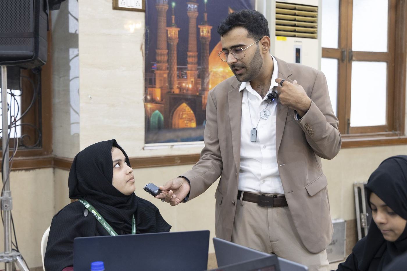 Ali listening to a team's idea