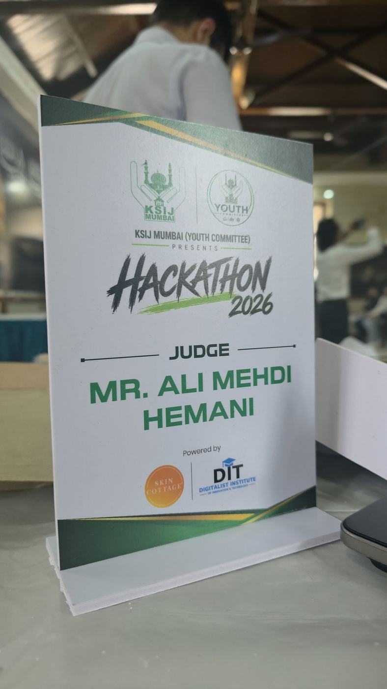 The judge standee: Mr. Ali Mehdi Hemani